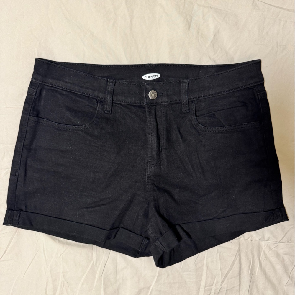 Old Navy Black Jean Shorts Casual Style